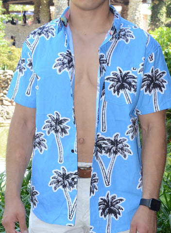 palm tree button up shirt