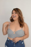 GREY WIRED BRALETTE CROP TOP