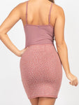 PINK BEDAZZLED CORSET DRESS