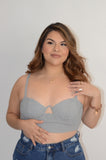 GREY WIRED BRALETTE CROP TOP